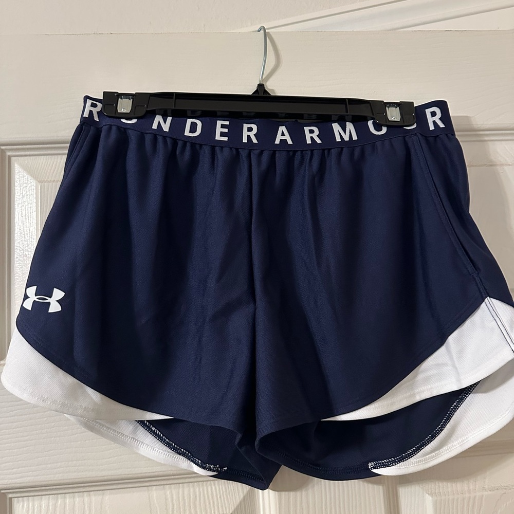 NWT Under Armour Navy Banded Shorts | Size S